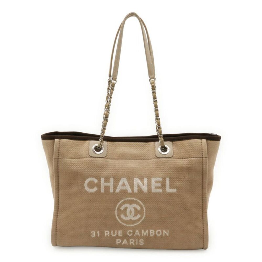 Chanel Deauville Canvas Leather 2way Bag